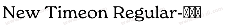 New Timeon Regular字体转换